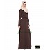 Designer Abaya in Dark Brown color